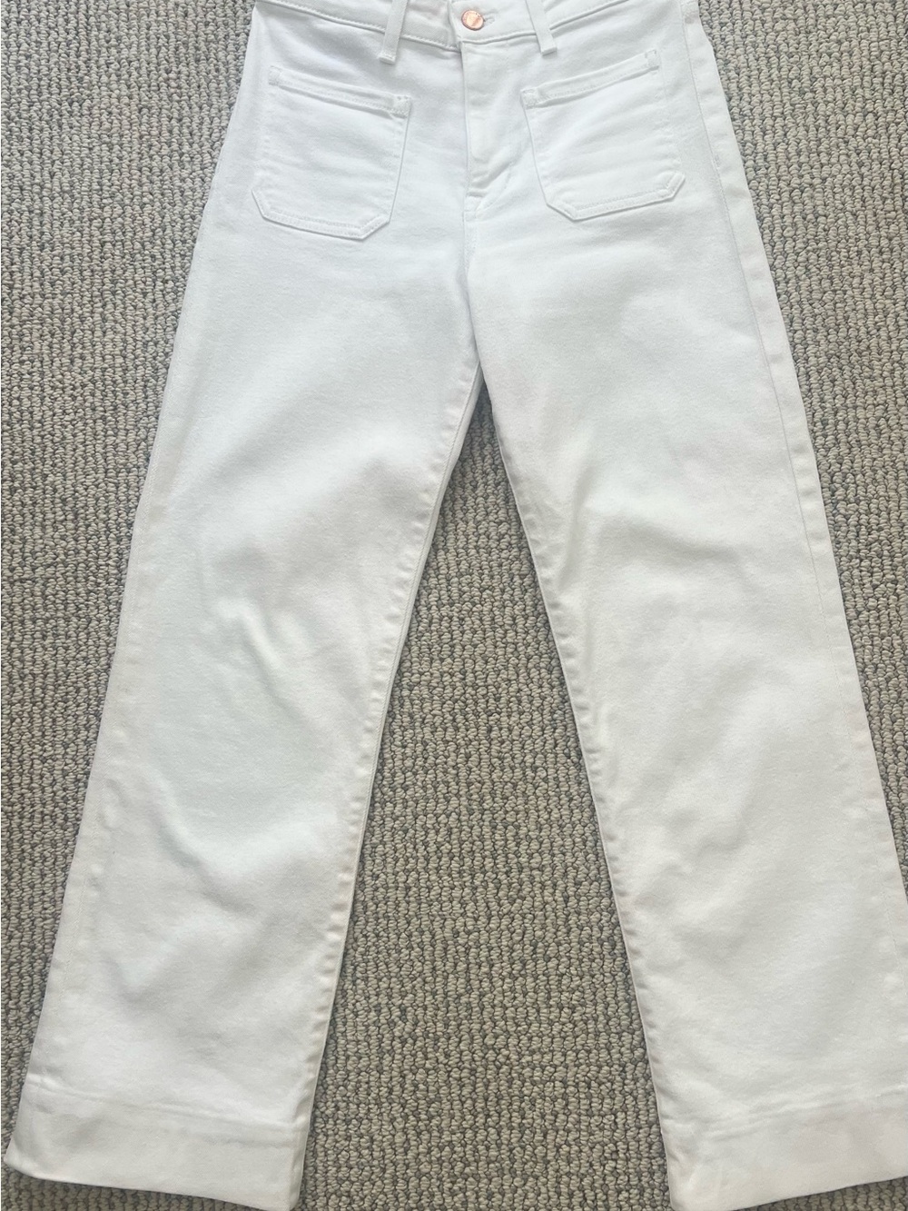 Fidelity Daisy White wide leg, high rise crop size 25
